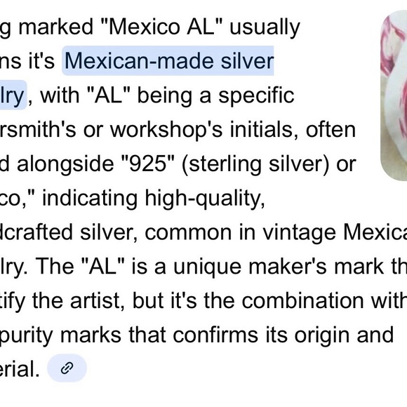 Silver (925) ring . Size 6-61/2. - Picture 4 of 4